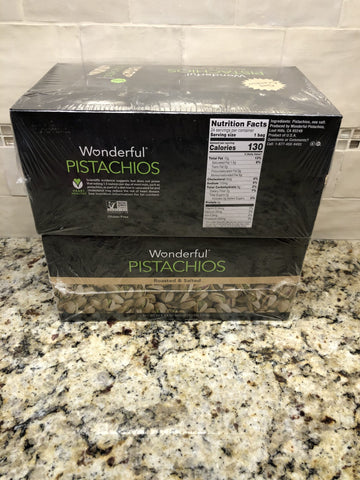 Wonderful Pistachios Roasted and Salted 1.5 oz 48 Pack Bag Nuts Snack