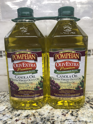 Pompeian OlivExtra Premium Mediterranean Blend Oil 2 pk Bottle Olive