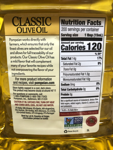 Pompeian Classic Olive Oil 2 pk 101 oz Bottle Cooking