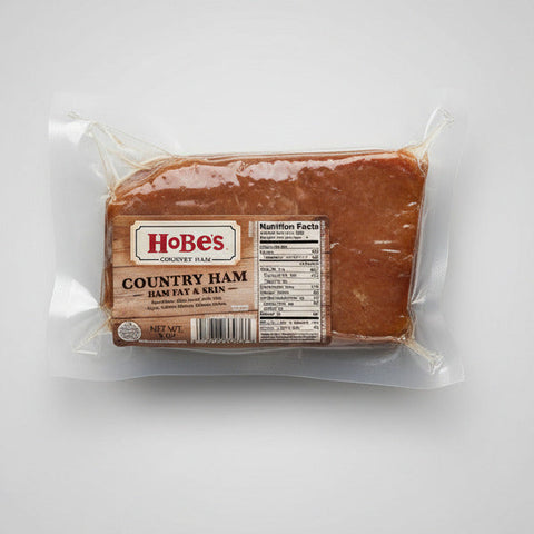 Hobes Fat 8 oz Pork Cured Country Ham & Skins Seasoning Bean Taters Stew