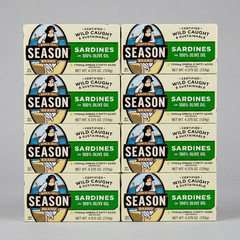 10 Cans Season Wild Caught Sustainable Fish Sardines Can Snack