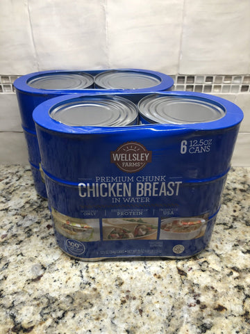 12 CANS Wellsley Farms Premium Chunk Chicken Breast in Water