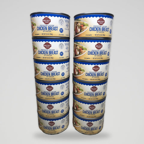 12 Cans Wellsley Farms Premium Chunk Chicken Breast in Water