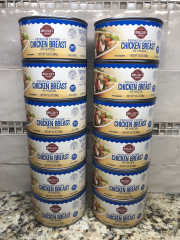 12 CANS Wellsley Farms Premium Chunk Chicken Breast in Water