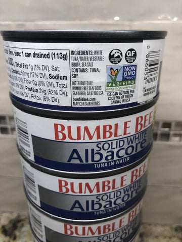 8 CANS Bumble Bee Solid White Albacore Tuna in Water 5 oz Can