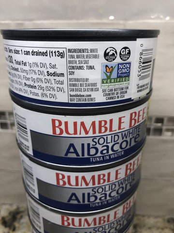 32 CANS Bumble Bee Solid White Albacore Tuna in Water 5 oz Can