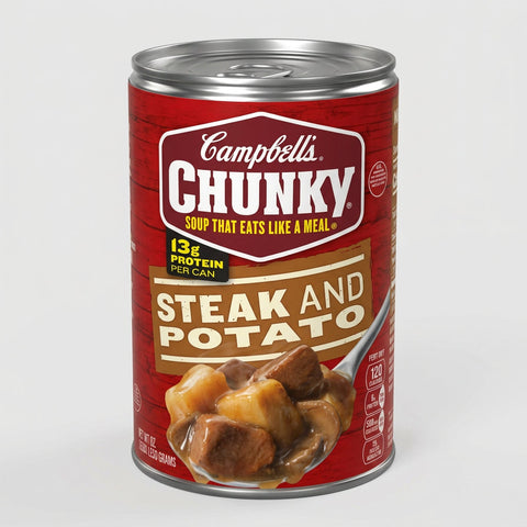 12 Cans of Campbell's Chunky Steak and Potato Soup, 18.8 oz