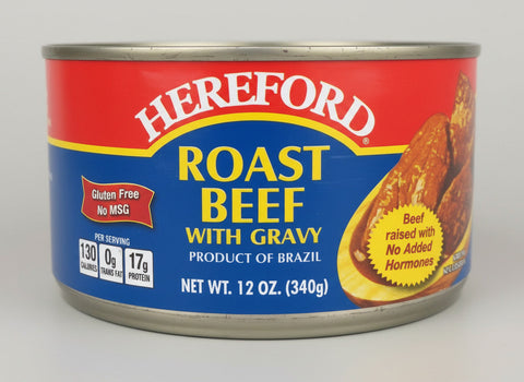 Hereford Roast Beef with Gravy 12oz Cooked Ready to Eat Meat Can
