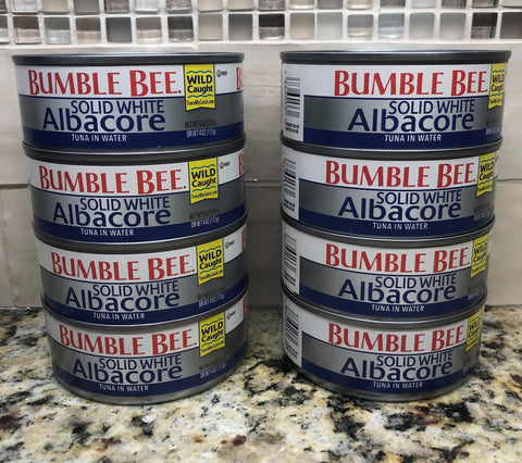 8 CANS Bumble Bee Solid White Albacore Tuna in Water 5 oz Can