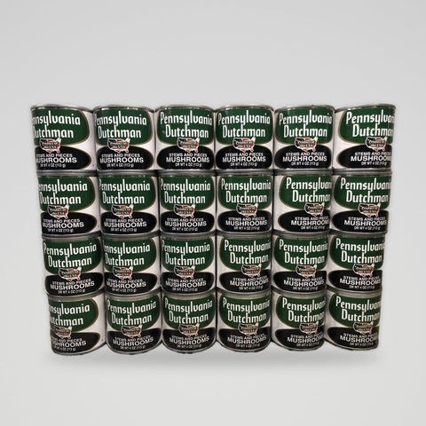 24 Cans of Pennsylvania Dutchman Mushroom Pieces and Stems, 4 oz