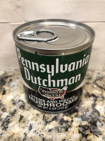 24 Cans of Pennsylvania Dutchman Mushroom Pieces and Stems, 4 oz
