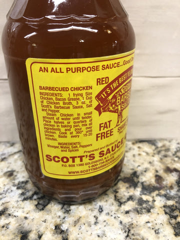 2 BOTTLES Scott's Spicy Fat & Sugar Free Homemade Barbecue Sauce BBQ