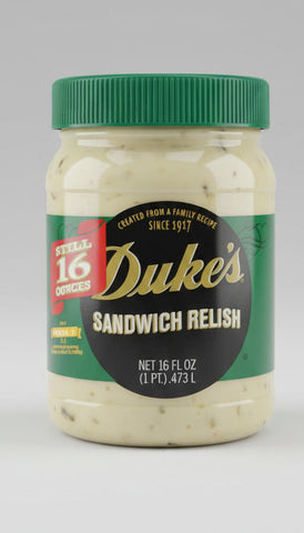 Duke's Sandwich Relish 16 oz. Jar Mayonnaise Dukes Mayo Spread Burger