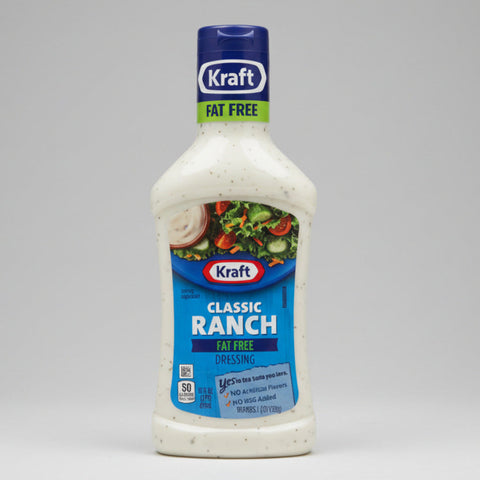 Kraft Classic Ranch Fat Free Salad Dressing 16 oz Bottle Romain Iceberg Dip
