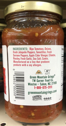 Green Mountain Gringo Hot Salsa, 16 oz