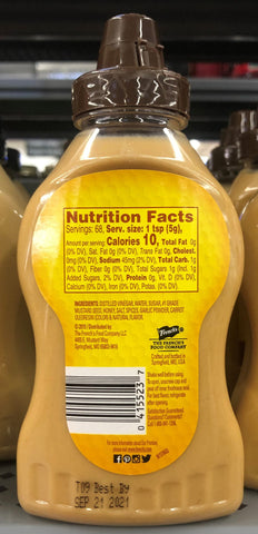 Squeeze Bottle of French's Real Honey Mustard 12 Oz Chicken Hamburger
