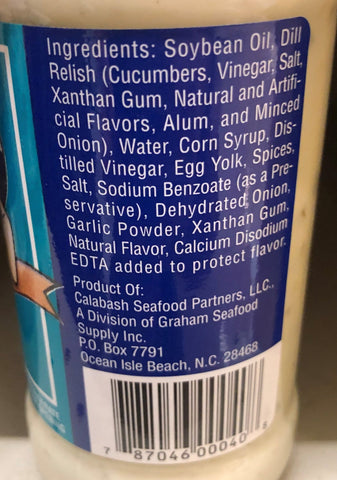 FOUR BOTTLES Calabash Tartar Sauce 10.5 Oz shrimp clams crab fish FREE SHIP