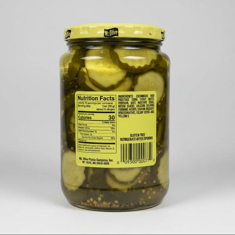 Mount Olive Old Fashioned Sweet Bread and Butter Chips Pickles 24 oz Mt Burger