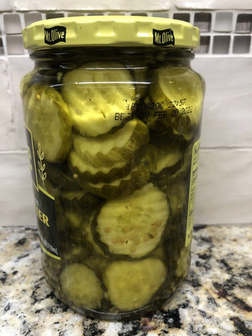 Mount Olive Old Fashioned Sweet Bread and Butter Chips Pickles 24 oz Mt Burger