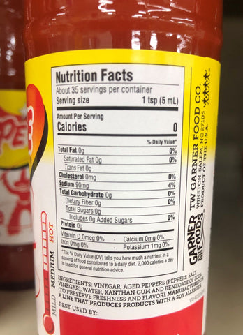 6 Bottles of Texas Pete Hot Sauce Pepper Wing, 6 oz