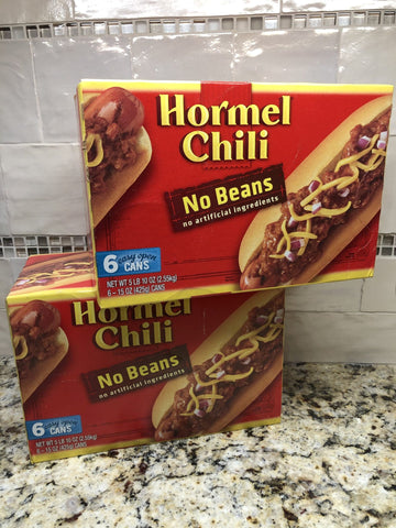 12 Cans of Hormel Chili with No Beans, 15 oz