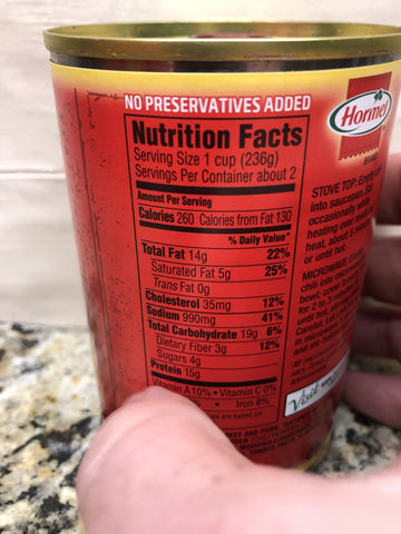 12 Cans of Hormel Chili with No Beans, 15 oz