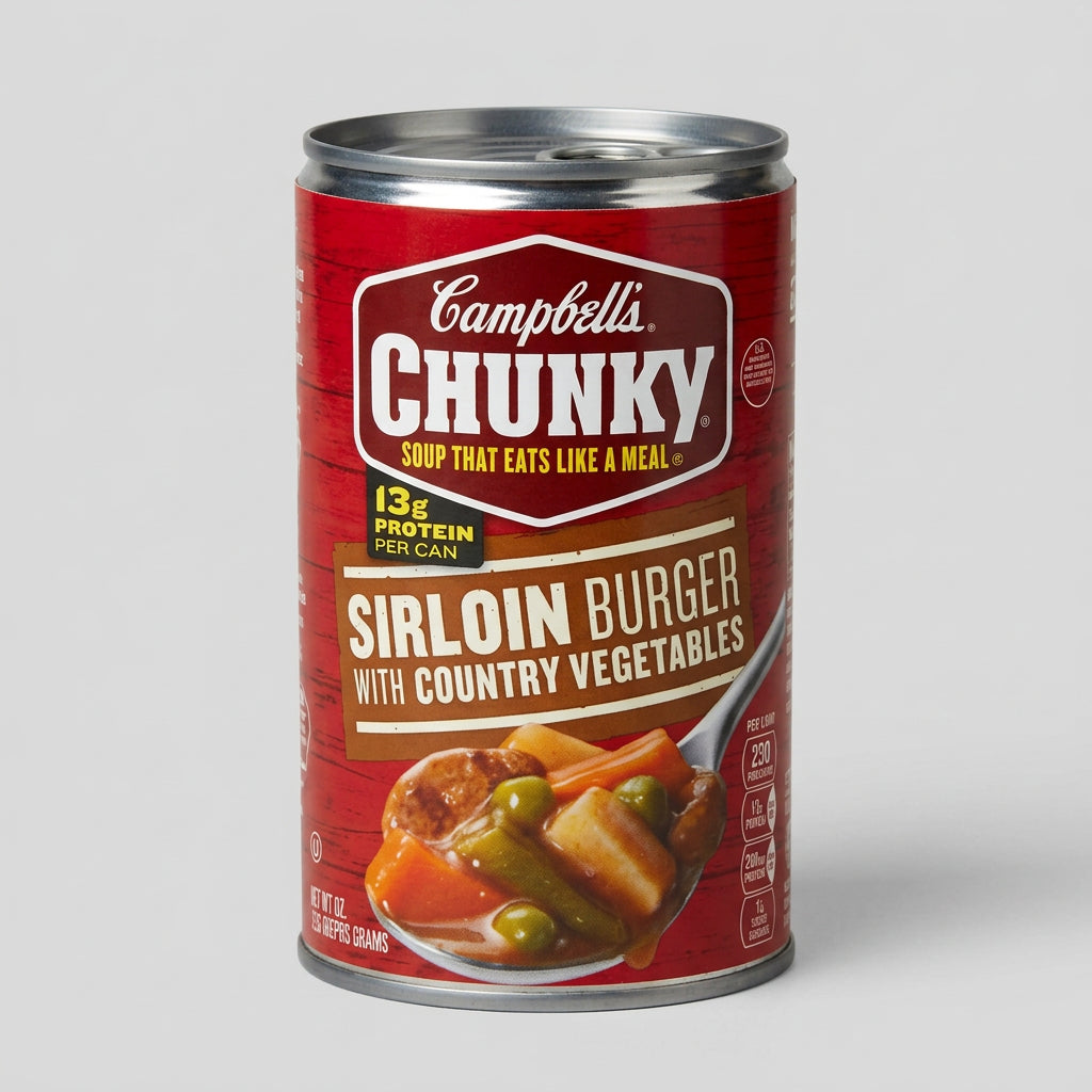 Campbell's Chunky Sirloin Burger with Country Vegetables Soup, 18.8 oz Cans