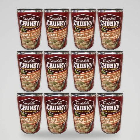 12 Cans of Campbell's Chunky Creamy Chicken & Dumplings Soup, 18.8 oz