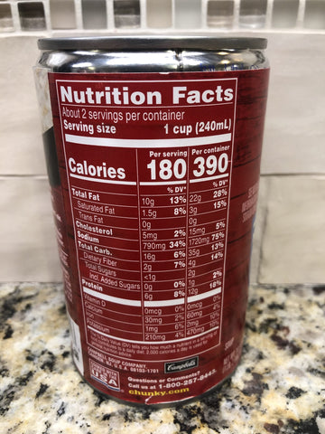 12 Campbell's CHUNKY New England Clam Chowder Soup 18.8 oz Cans