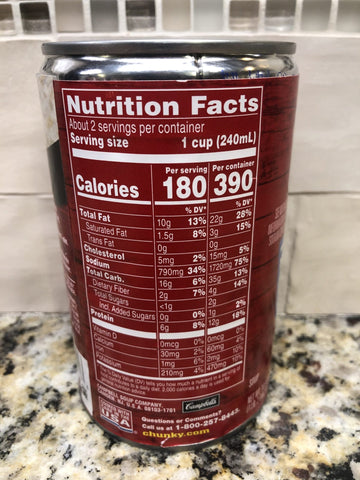 12 Campbell's CHUNKY New England Clam Chowder Soup 18.8 oz Cans