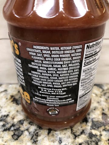 2 Bottles John Boy and Billy's Original Barbecue Grillin Sauce BBQ