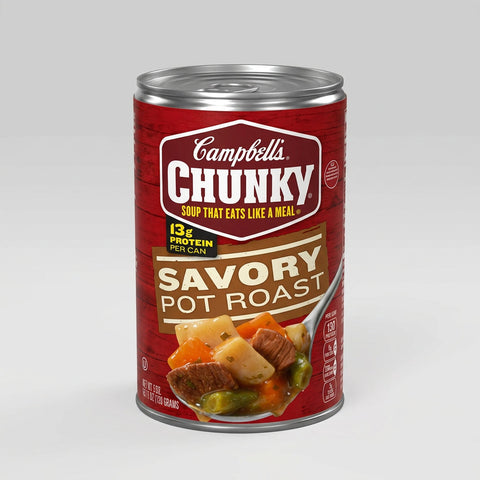 12 Cans of Campbell's Chunky Savory Pot Roast Soup, 18.8 oz