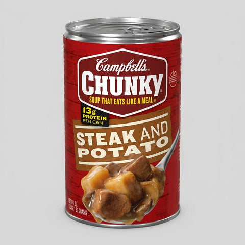 12 Cans of Campbell's Chunky Steak & Potato Soup, 18.8 oz