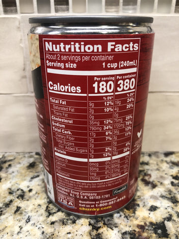 12 Campbell's CHUNKY Pub Style Chicken Pot Pie Soup 18.8 oz Cans