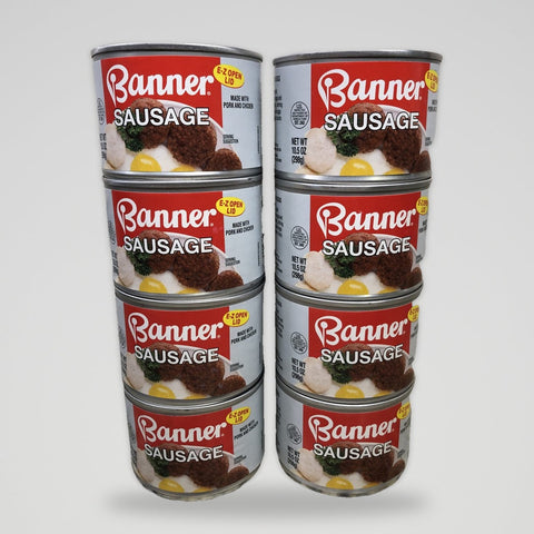 8 Cans Banner Sausage with Natural Juices 10.5 oz Can