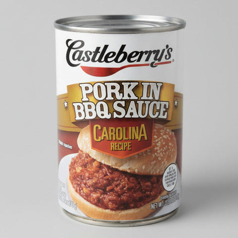6 Cans Castleberry's Carolina Recipe Pork in BBQ Sauce Sandwich Chopped Pulled