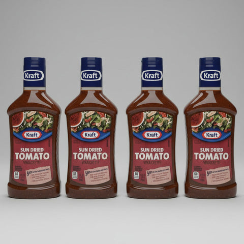 4 Bottles of Kraft Sun Dried Tomato Vinaigrette Salad Dressing, 16 oz