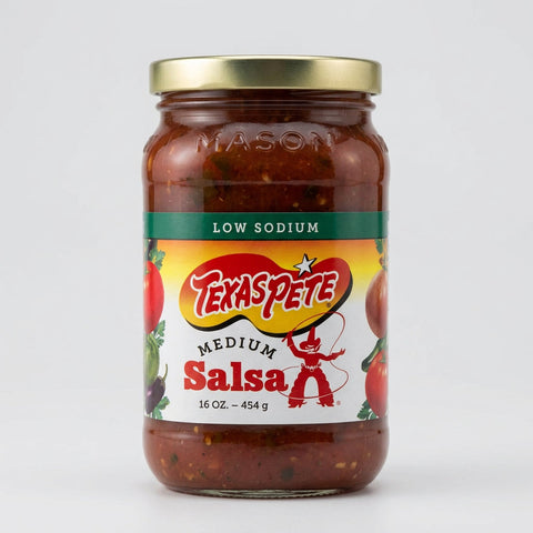 3 Jars of Texas Pete Low Sodium Medium Salsa, 16 oz