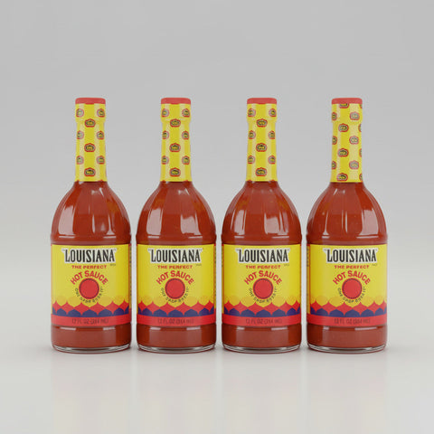 4 BOTTLES Perfect Louisiana Hot Sauce 12 oz Bottle Wing Tabasco Chili Vinegar