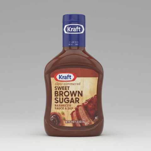 3 BOTTLES Kraft Slow Simmered Sweet Brown Sugar Barbecue Sauce Dip BBQ