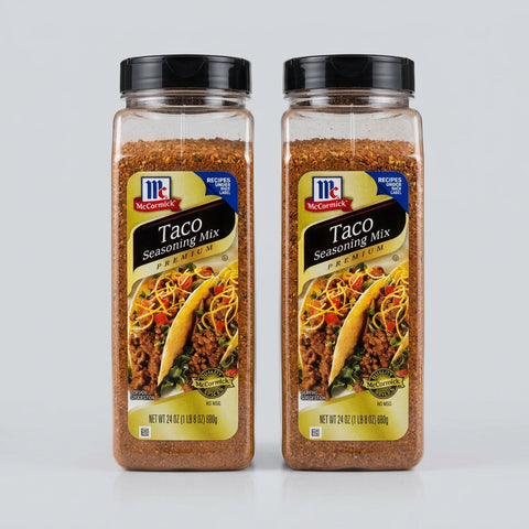 2 Jars of McCormick Premium Taco Seasoning, 24 oz