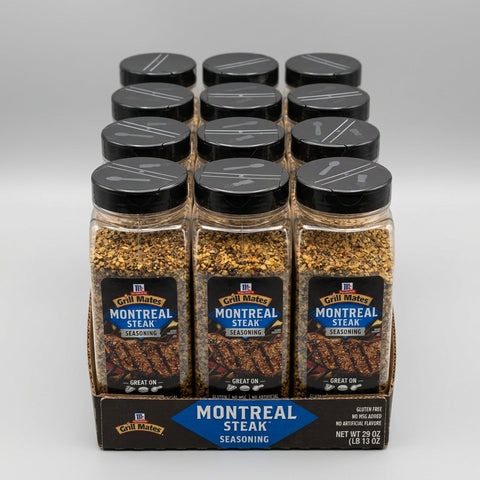 12 Jars of McCormick Grill Mates Montreal Steak Seasoning, 29 oz