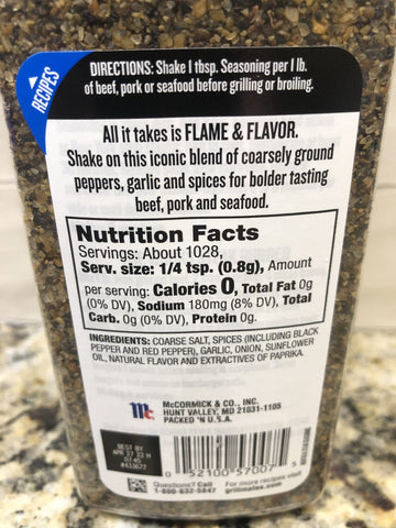 6 Jars of McCormick Grill Mates Montreal Steak Seasoning, 29 oz