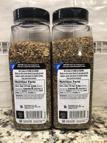 2 Jars of McCormick Grill Mates Montreal Steak Seasoning, 29 oz