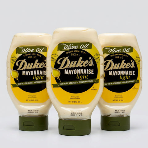 3 Bottles of Duke's Light Mayonnaise with Olive Oil
