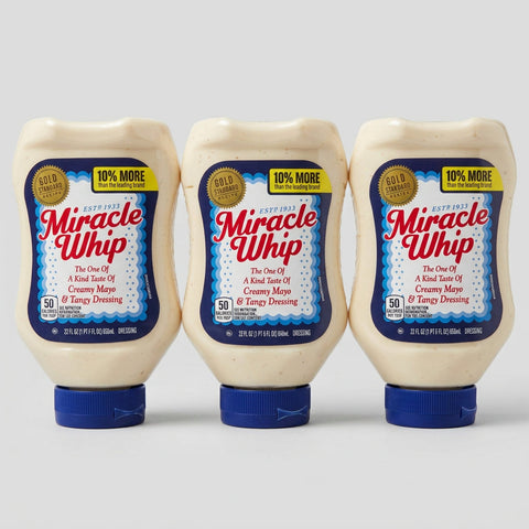 3 Bottles of Miracle Whip Original Dressing, 22 oz