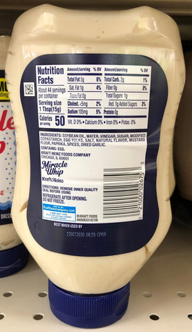 3 Bottles of Miracle Whip Original Dressing, 22 oz
