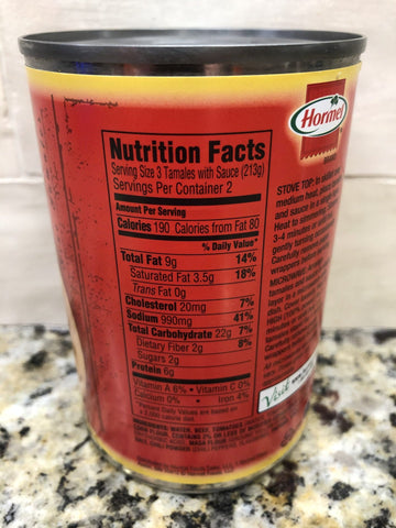 4 Cans of Hormel Beef in Chili Sauce Tamales, 15 oz
