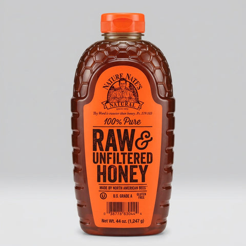 Nature Nate's 100% Pure Raw and Unfiltered Honey, 32 oz