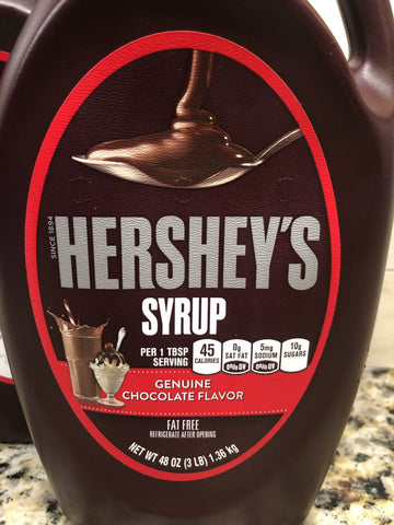 2 Bottles of Hershey's Chocolate Syrup, 48 oz